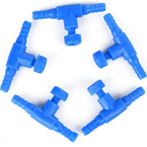 5pcs/lot Aquarium Air Regulator Valve Adjustable Fish Tank Air Pump Air Flow Tube Pipe Divider Oxygen Volume Control Valve