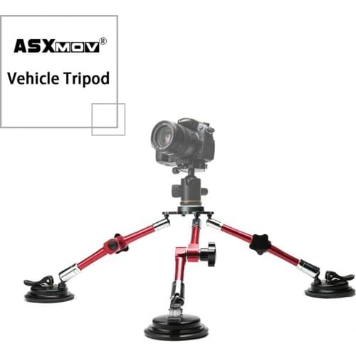 ASXMOV XP03 aluminium alloy car suction cup camera mount holder video tripod for gopro for all dslr camera camcorder