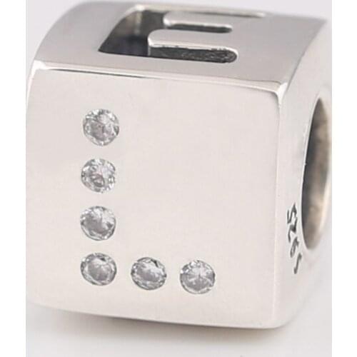 Authentic S925 Bead DIY Jewelry Love Dice Charms fit Lady Bracelet Bangle
