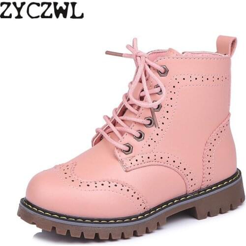 2019 Girls Martin Boots Shoes For Girls Children Warm Boots Fashion Soft Bottom Boys Girls Boots Non-slip Kids Sneakers