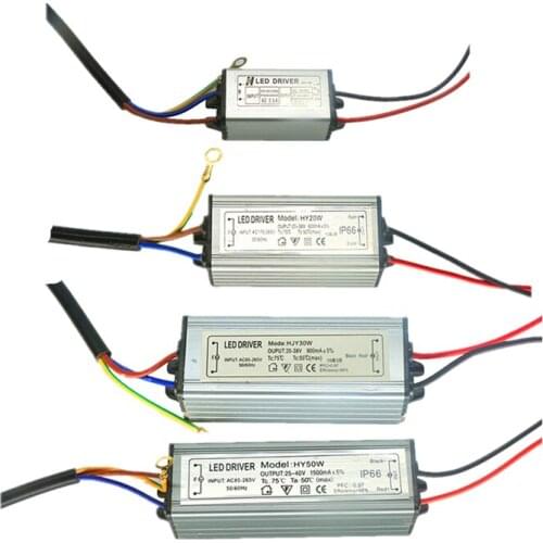DC 20-38V Lighting Transformer IP66 Waterproof LED Driver For DIY 10W 20W 30W 50W 100W Lamp COB Chip Floodlight Spotlight Bulb