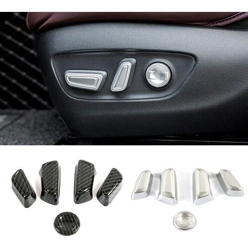 For Toyota Rav 4 Rav4 2019 2020 Carbon Fiber Color Seat Adjustment Button Panel Trim ABS Matte Silver Interior Accessory