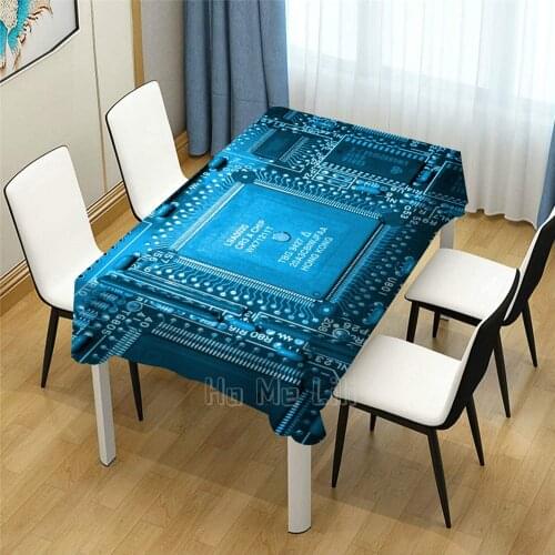 Electronic Circuit Hardware Patten Design Tablecloth For Picnic Kitchen Dinner Table Decor