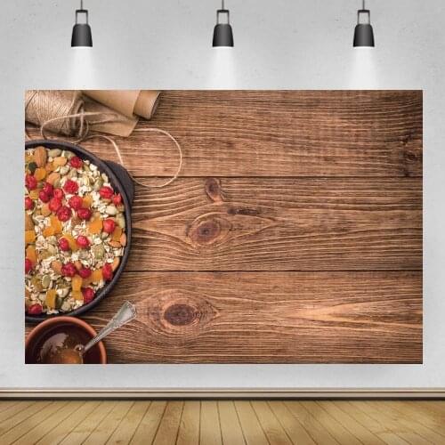 Brown Wood Board Food Cake Dessert Photography Backgrounds Newborn Baby Shower Kids Art Photo Backdrops For Photo Studio