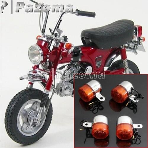 4x or 2x Turn Signal Light Front or Rear Amber Blinker Flasher for HONDA Monkey Z50 Dax ST70 CT70 Cafe Racer Indicator Lighting