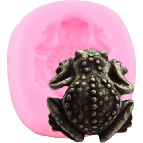 Small Frog Toad Silicone Mold Cupcake Topper Chocolate Gumpaste Mould Fondant Cake Decorating Tools Candy Clay Moulds
