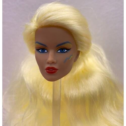 Fashion Royalty 1/6 scale yellow hair Jem and the holograms doll head repaint ooak