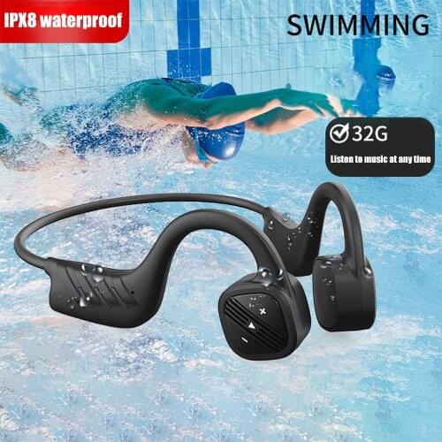 Earphone Bluetooth Wireless Bone Conduction Headphones IPX8 Sports Headset Running Swimming 32G RAM For Xiaomi With Microphone