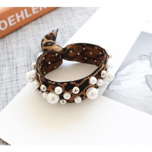 New Fashion women Perla leopard print hair bands hair scrunchies girls hair tie accessories ponytail holde Headwear