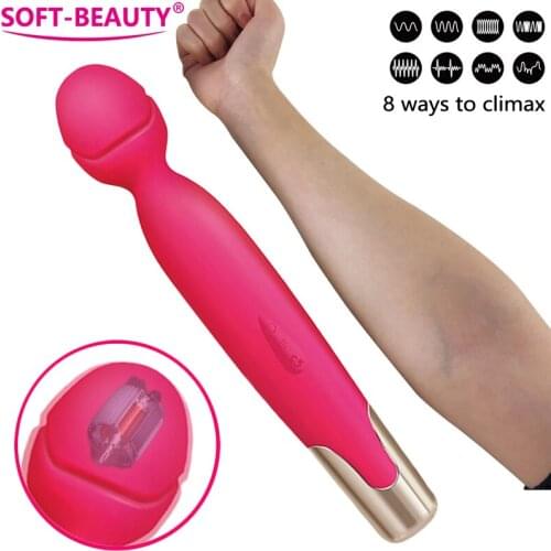 Huge AV Stick Big Vibrators for women USB Charge Female G Spot Massager Clitoris Stimulator Adult Couples Sex Toys for Woman