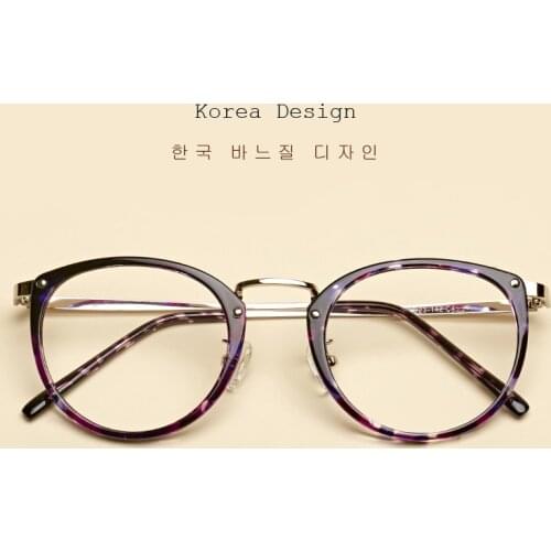 2020 Fashion womens eyeglasses Retro Round eye glasses frame for women Optical Myopia Prescription Clear glasses Korean eyewear