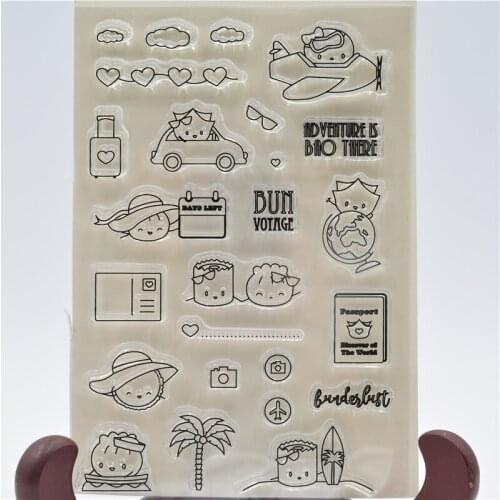 Bunderlust Travel Transparent Clear Silicone Stamp/Seal for DIY scrapbooking/photo album Decorative clear stamp sheets FXL007