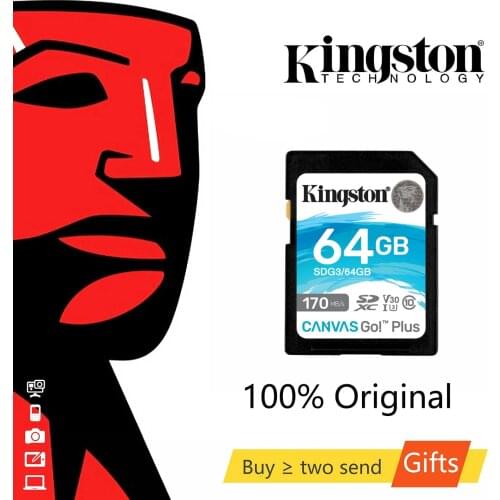 Kingston SD Card 128GB SDHC SDXC V30 U3 Memory Cards 32GB Class10 4K 90MB/s 64GB 256GB cate sd for Cameras