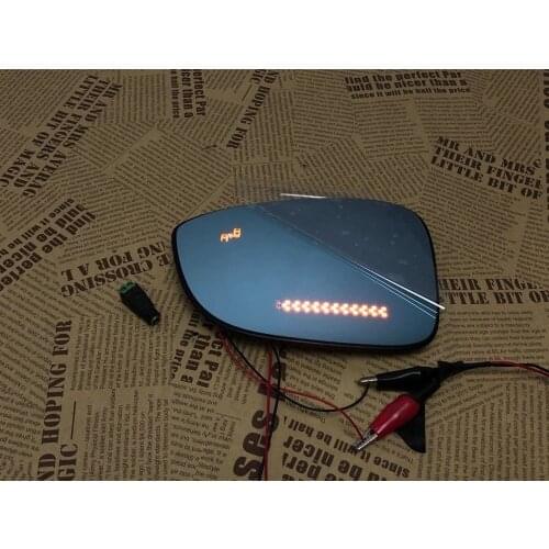 Rear View Blue Mirror Led Turn Signal Heating Blind Spot Monitor for Toyota Rav4 Sequoia Prius Corolla ,2pcs