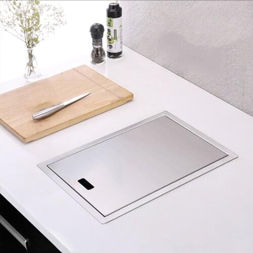 Hidden kitchen sink single bowl rectangular bar sink stainless steel kitchen sink balcony sink concealed luxury sink chrome