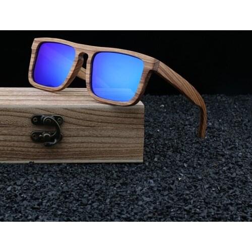 Real Natural Zebra Wood Original Sun Glasses 2021 Classic Polarized Sunglasses for Female Men Retro Design Square