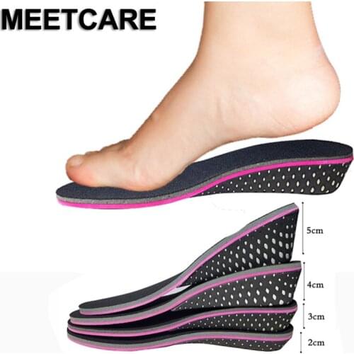 1Pair Height Increase Insoles Memory Foam Adjustable Inserts Pad 2-5CM Up Shock Absorption Heel For Men Women Quality Foot Pads