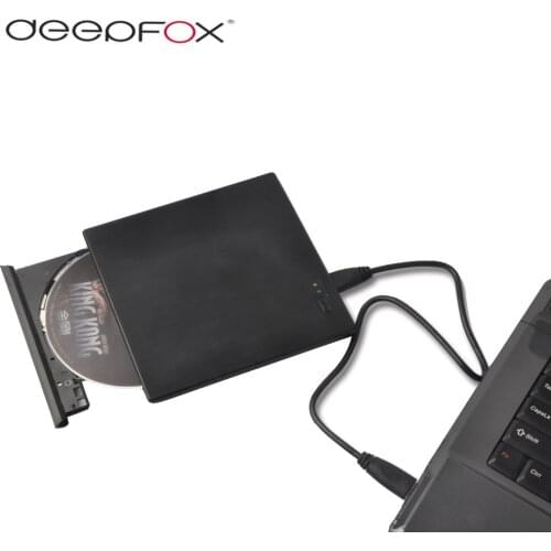 Deepfox USB 3.0 CD/DVD RW Burner External Optical Drive CD/DVD ROM Player for Windows 7/8.1/10 Linux OS Notebook