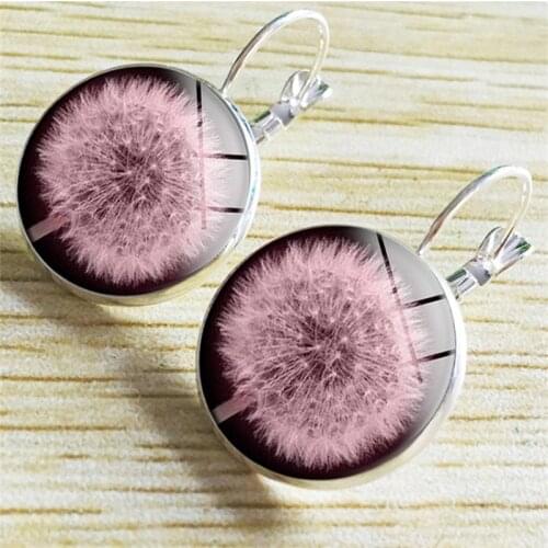 New Fashion Dandelion Pendientes Stud Earrings For Women Cute Flower Pattern Vintage Earrings Jewelry