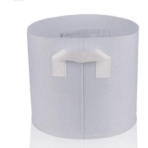 10pcs Non-woven Tree Planting Grow Bag White Round planting bag with Handles seedling transplanting bag gardening supplies