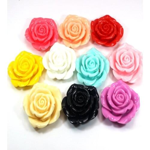 10 Mixed Color Flatback Resin Large Flower Cabochon 42mm DIY Embellishments