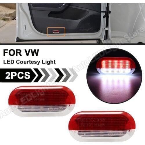 2Pcs For VW Golf Mk4 Mk3 Beetle Cabrio Jetta Bora Polo Sharan Vento Touran Skoda Octavia Seat LED Courtesy Lamp Door Light Lamp