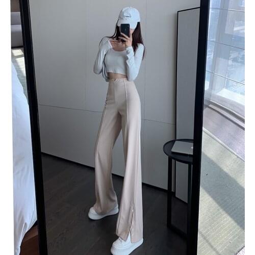 2021 S-L New Summer Women Pants New Female Loose Womens Trousers Oversize Maxi High Waist Womens Harem Pencil Pants