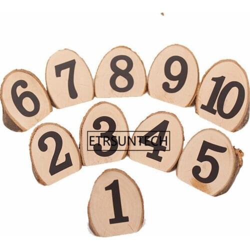 30Set Wedding Table Numbers Seat Cards Seat Clip Message Photo Card Wooden Table Number Signs Decoration