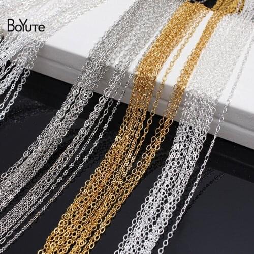 BoYuTe (90-95 Meters/Bag) 3*4MM O Shape Chain Findings Factory Supply Handmade Materials Diy Metal Brass Chain Accessories