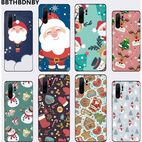 Christmas cartoon deer christmas tree Phone Case For Huawei P9 P10 P20 P30 Pro Lite smart Mate 10 Lite 20 Y5 Y6 Y7 2018 2019