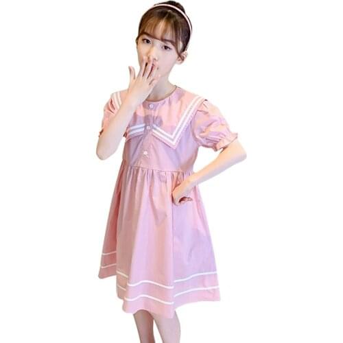 Kids Dresses For Girls Striped Girl Dress Summer Children Party Dresses Casual Style Costume Girl 6 8 10 12 14
