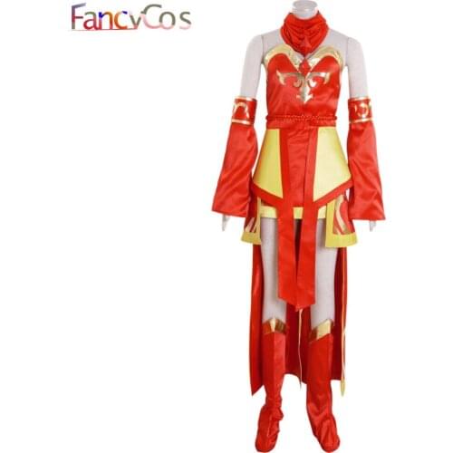 Dota 2 Lina Inverse Lina Dress Witch Cosplay Costume Dress Anime Game Disfraz De Halloween Para Mujer
