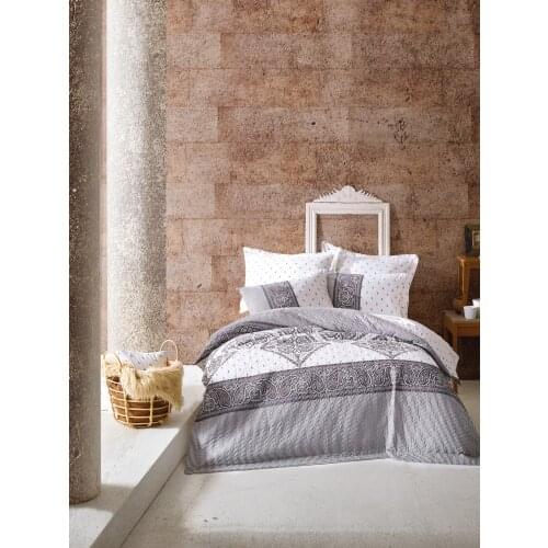 Cotton Box Double Quilted Duvet Sets, Four Seasons is used, Bedroom, linens, sheets, pillow cases are produced in Turkey Alope