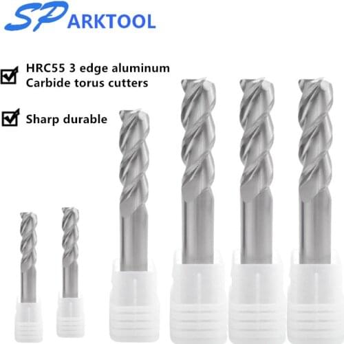 HRC55 Corner Rounding Carbide end mill Alloy Coating Tungsten Steel Cutting Tool 4Flutes Milling Cutter CNC maching End mill