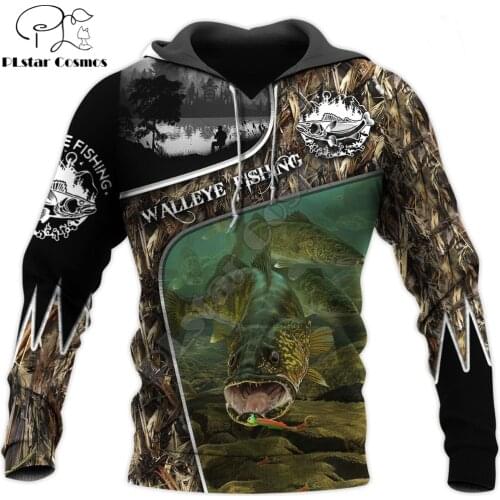 Fishing Camo 3D All Over Printed Hoodie For Men/Women Harajuku Fashion Animal hooded Sweatshirt Casual Jacket Pullover DW0322