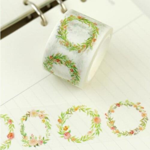 3.5cm*8m Willow Washi Paper Tape Diy Decoration Scrapbooking Planner Masking Tape Adhesive Tape Label Sticker School Stationery