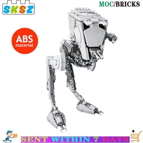 Star Space DIY Bricks AT Set ST Chicken Walker Model Armored Weapon NEW MOC Building Blocks Educational Toys Kids Xmas Gifts