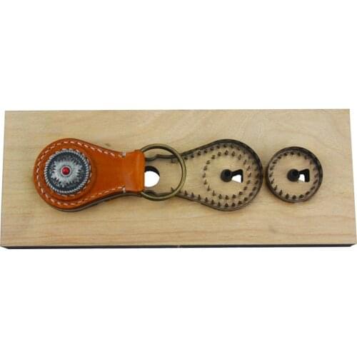 Leather craft template cutter car key ring buckle die cutting knife mould leather hole punches tool set deri el aletleri