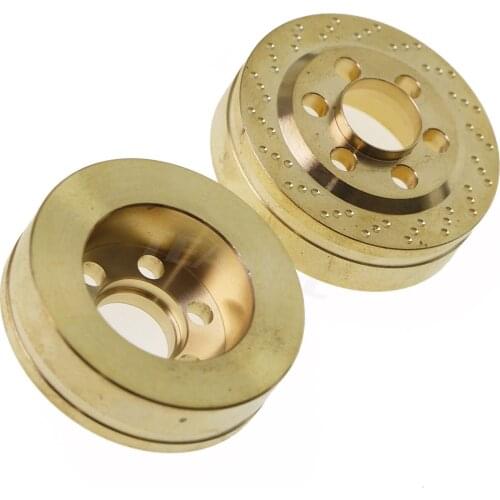 2PCS Brass Anodized Brake Disc Weights for 1.9 2.2 inch Wheel TRX4 TRX6 Axial SCX10 90046 AXI03007