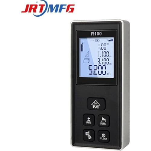 JRTMFG Laser Distance Meter 100m Digital Electronic Measurer Aluminum Alloy Multiple Colors Electronic Level Laser Rangefinder