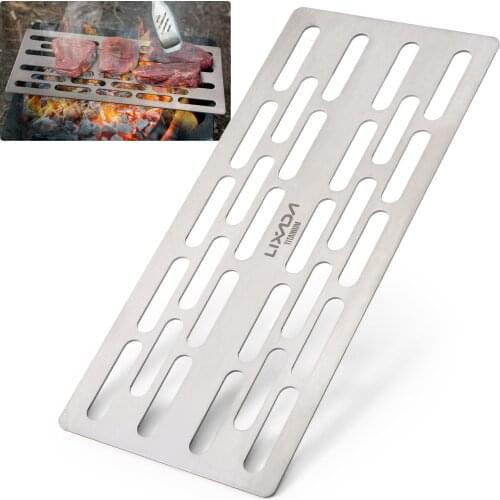 Lixada Titanium Barbecue Grill Lightweight Portable BBQ Grill Plate for Outdoor Camping Hiking Backpacking Picnic Backyard