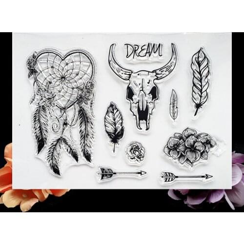 Dream Catcher Background Transparent Clear Silicone Stamps For Scrapbooking/Sentiment Stamp Photo Album Decorative Card Making