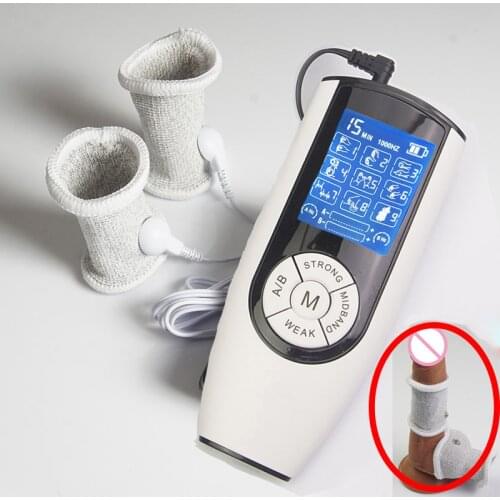 Medical Themed E-stim Electro Shock Therapy Penis Ring Extender,Electric Stimulation Tens,Male Masturbator Enlarger