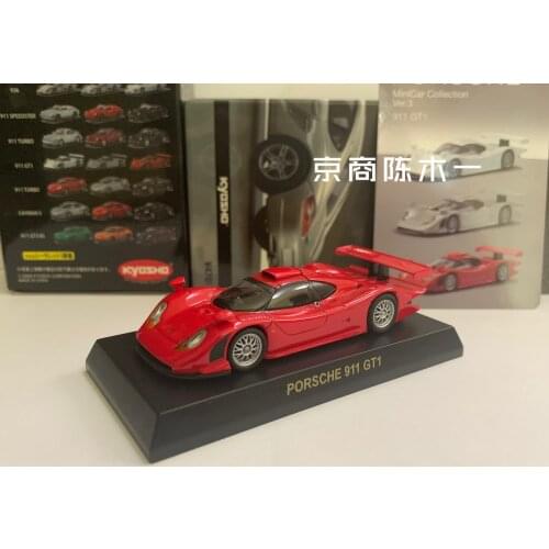 1/64 KYOSHO Porsche 911 GT1 Le Mans racing 996 generation wave Collect die casting alloy trolley model