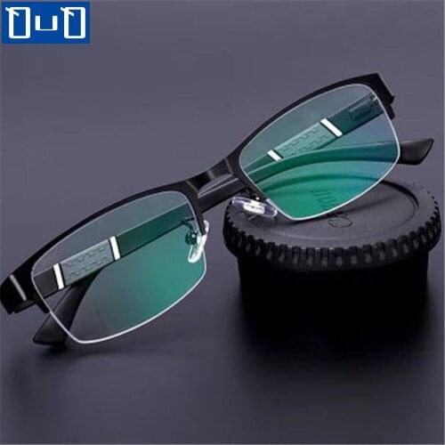 2021New Trend Myopia Glasses Reading Glasses Men and Women High Quality Half Frame Diopters Business Office Men Reading Glasses