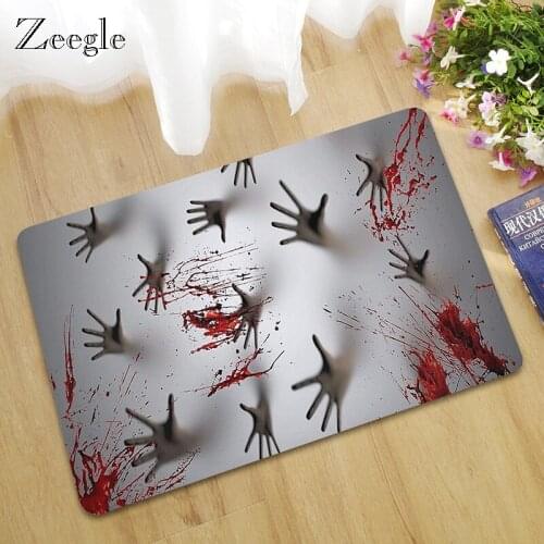 Zeegle Floor Mat Halloween Decor Carpet For Living Room Bathroom Bath Mat Absorbent Kitchen Rug