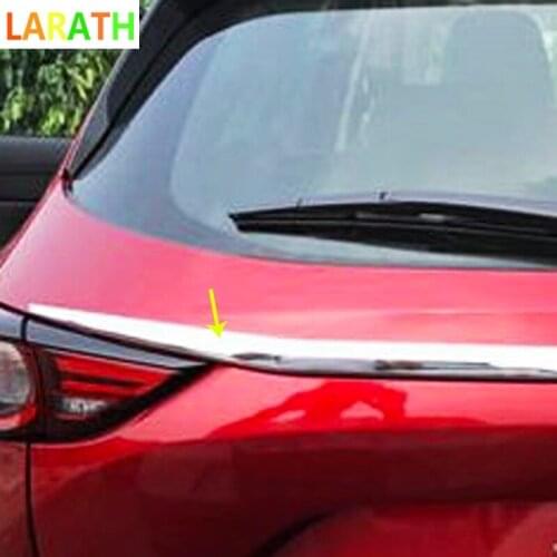 The New For Mazda CX-5 CX5 2017 2018 ABS Chrome Rear Trunk Lid Cover Trim Frame Stiker Auto Accessories styling 2Pcs
