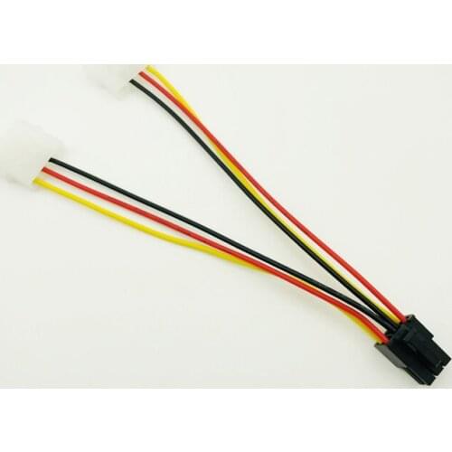 NEW 2 x Molex to PCI-E Power Adapter Dual 4Pin to 6Pin Graphics Card Power Supply Converter Cable for BTC Miner Antminer Mining