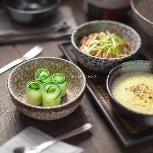 Creative personality Japanese ceramic tableware household rice bowl small soup bowl special restaurant tableware