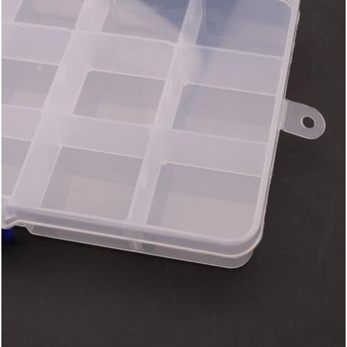 Plastic Carrying Travel Guitar Picks Storage Organizer Case Box with 15 Grids
